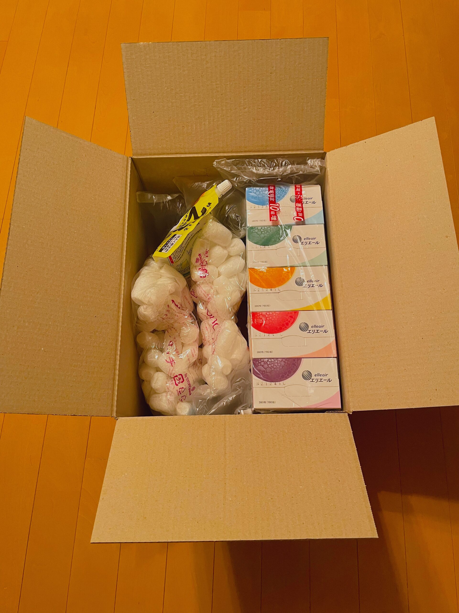 商品が届いた様子